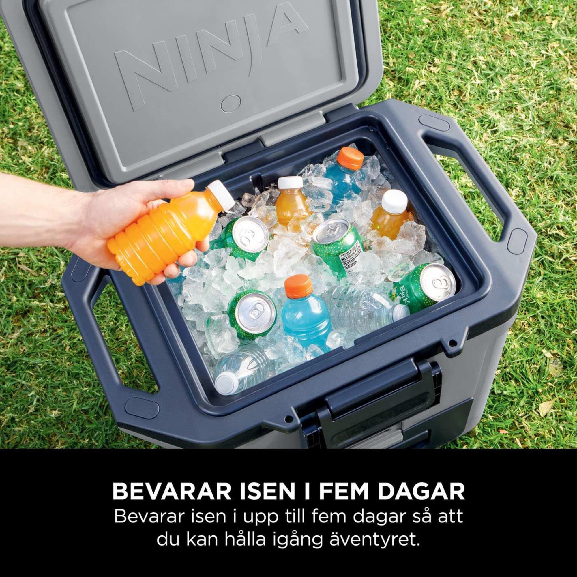 Ice and drinks in the cooler