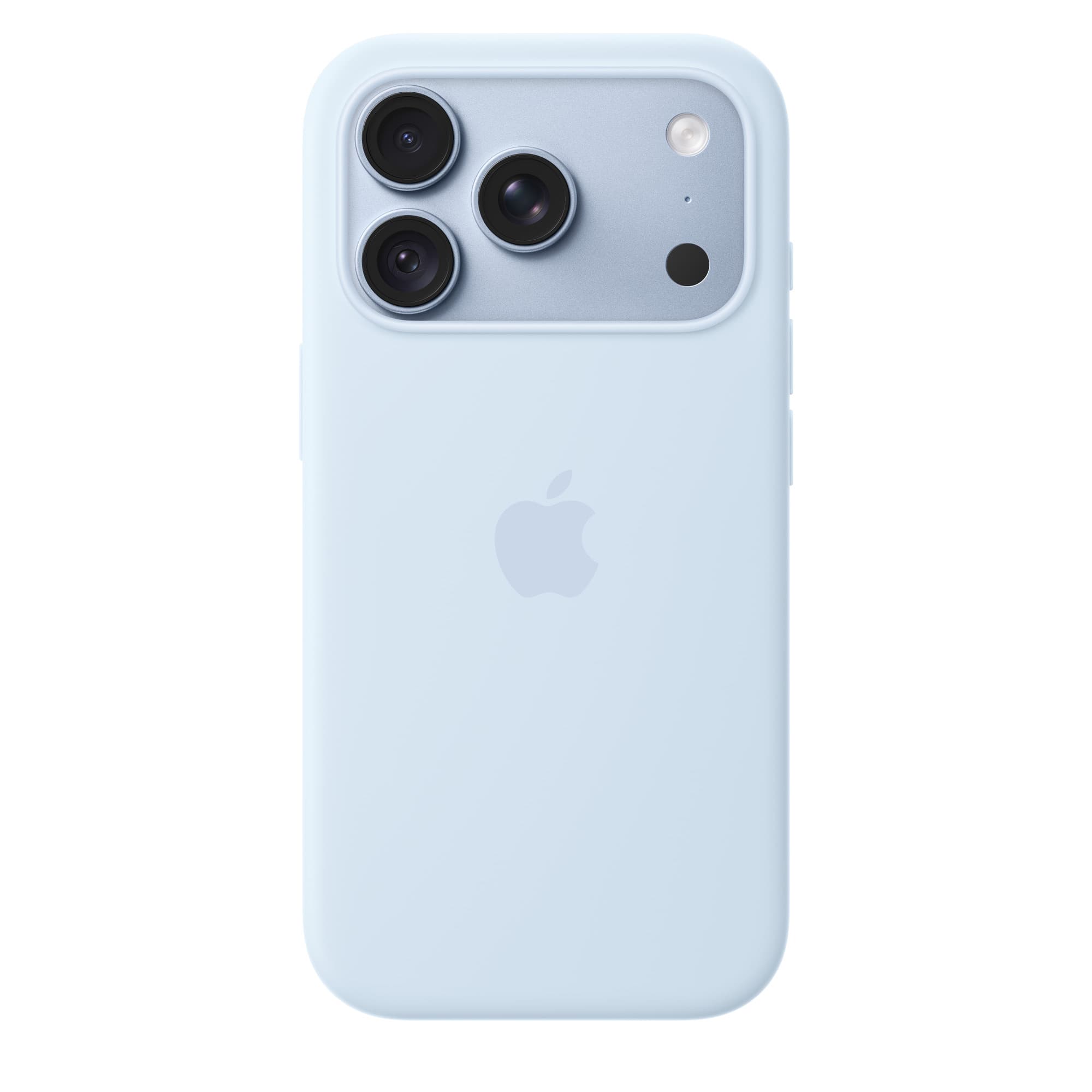 Silicone Case with MagSafe for iPhone 18 Pro and 18 Pro Max – iPhone 18 Pro in crisp blue