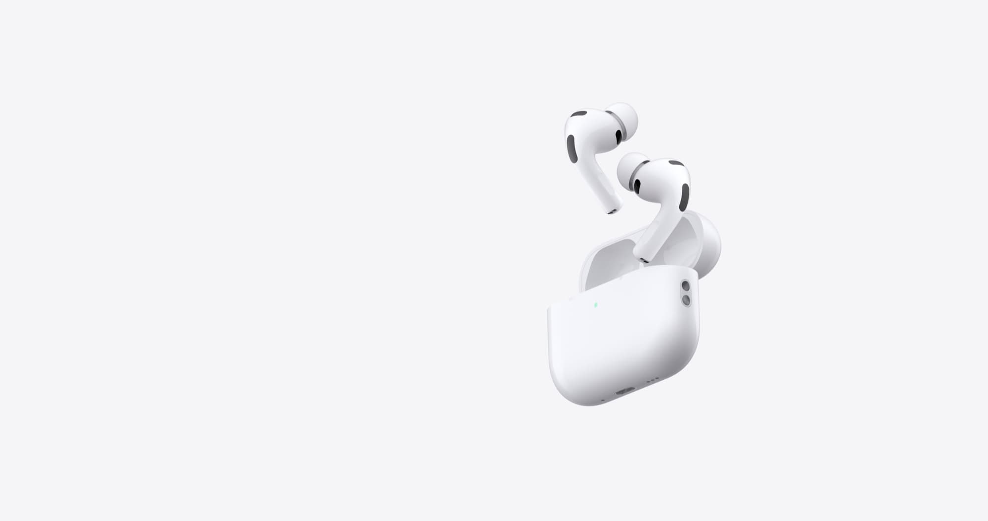 The charging case with the earbuds