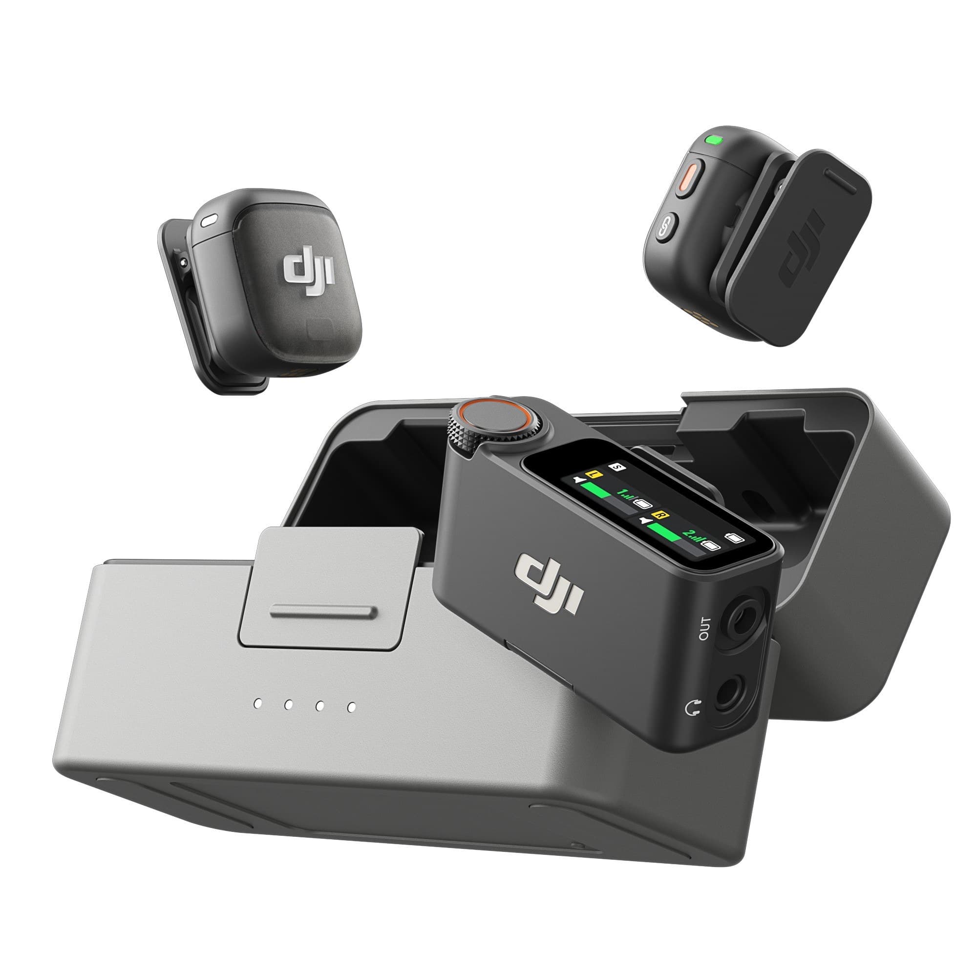 DJI Mic 3 with two transmitters, receiver and charging case