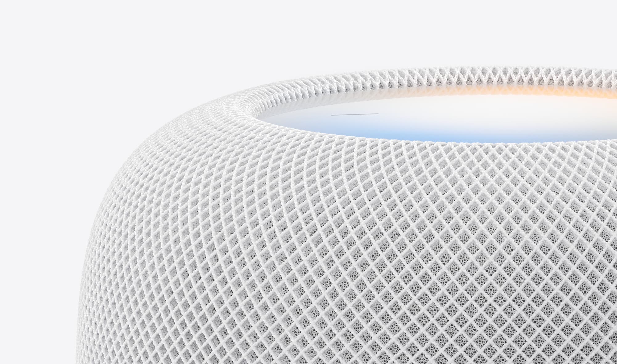 Close-up of the mesh and the lit top