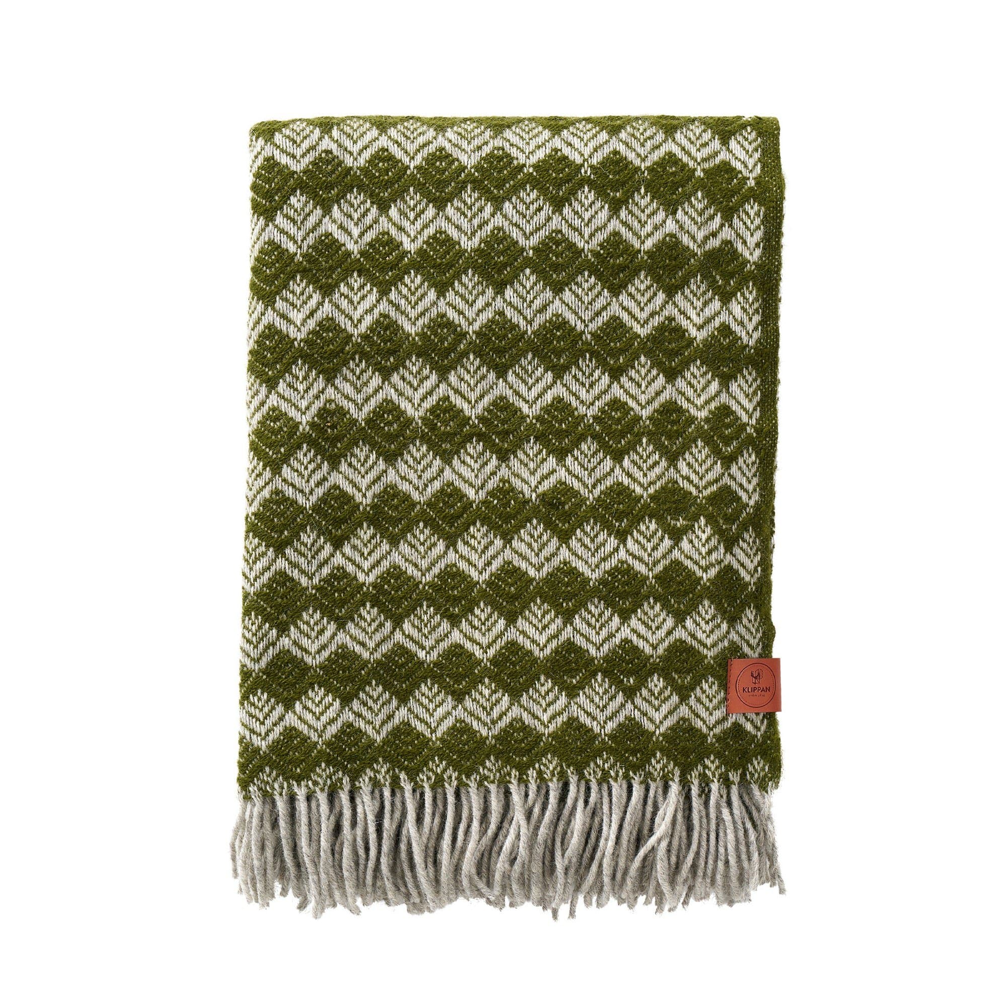 Tuva throw 130 × 200 cm in Moss/natural grey