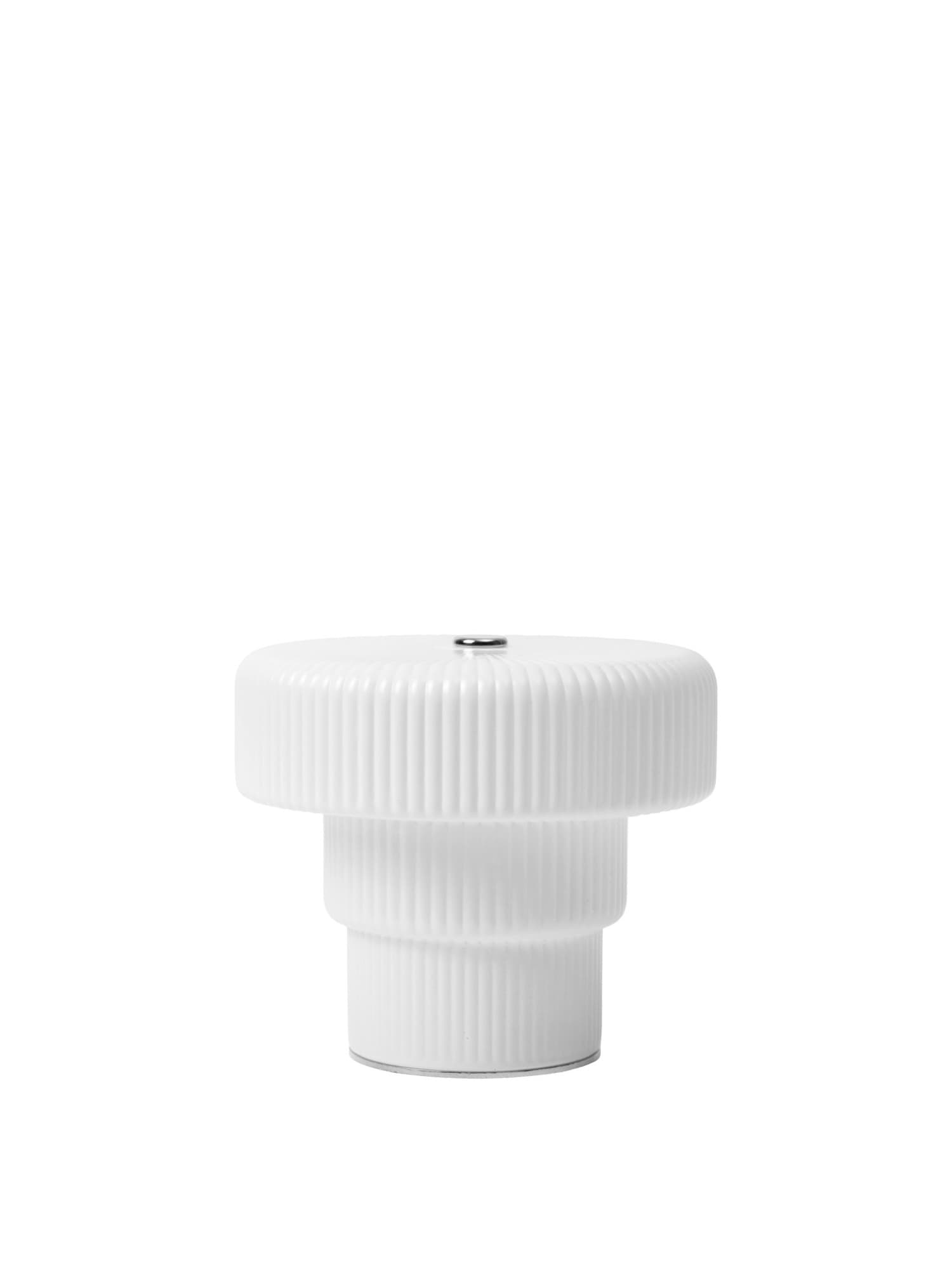 Ferm Living Ripple portabel lampa – H 10,2 cm, White