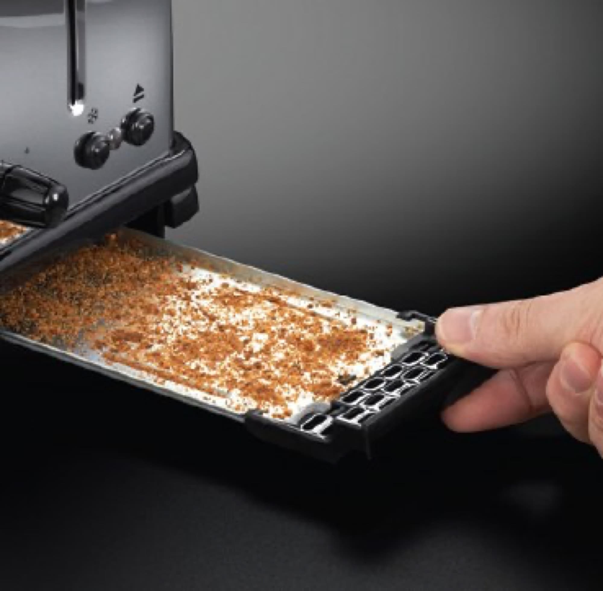 Removable crumb tray