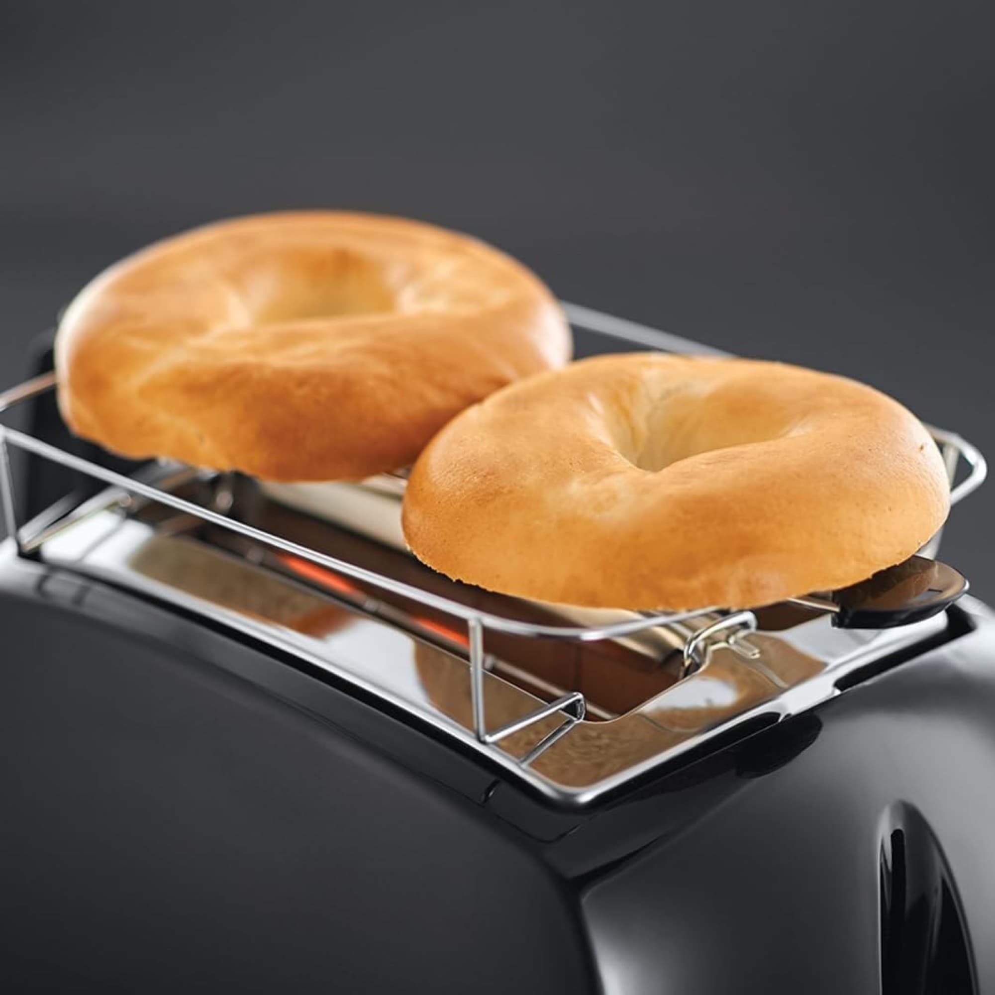 Bagels on the warming rack