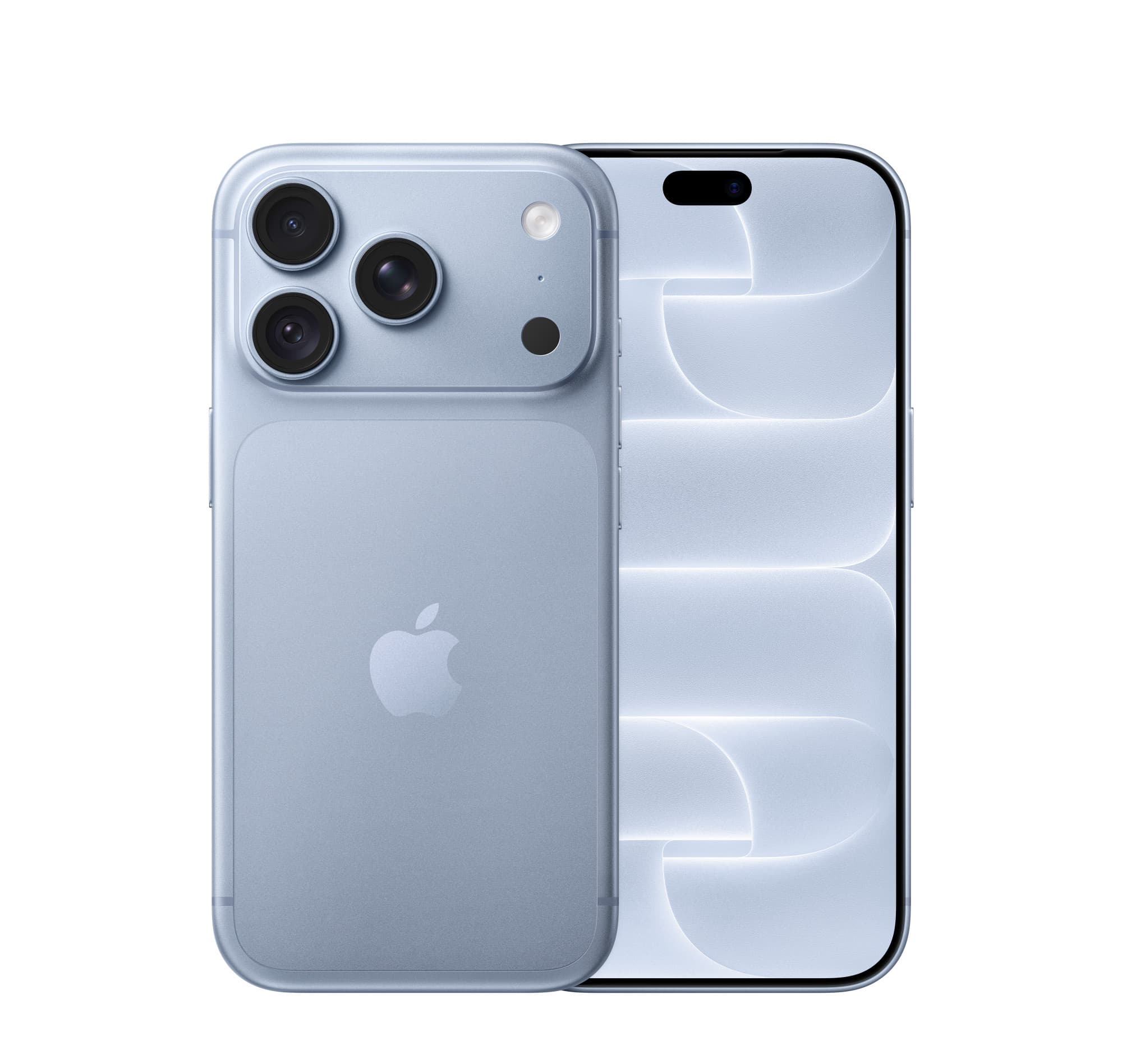 iPhone 18 Pro in glacier, front and back