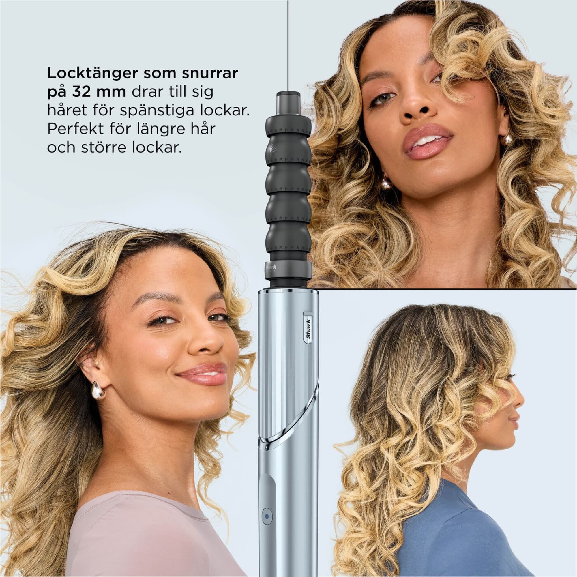 The 32 mm curler gives bigger curls