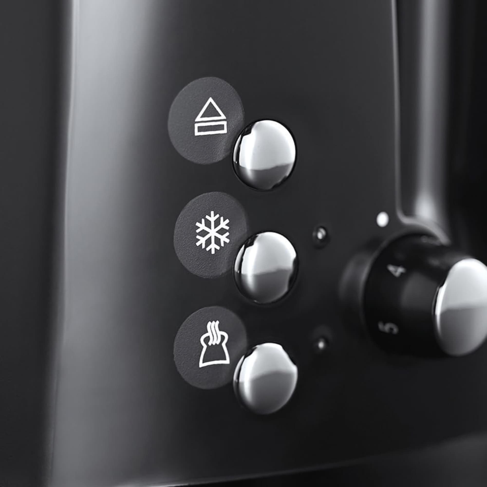 Buttons for cancel, defrost and reheat