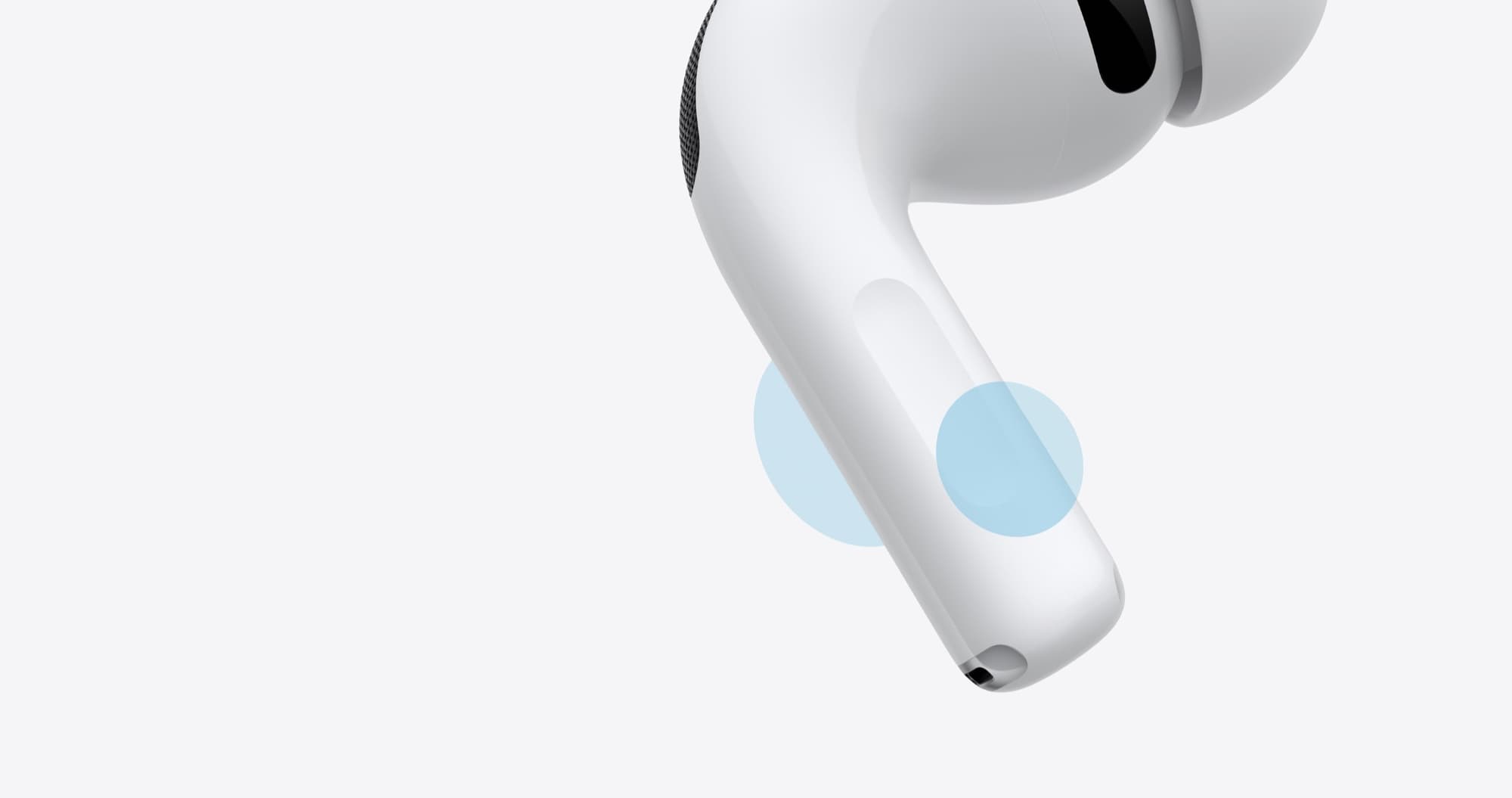 The touch control on the stem