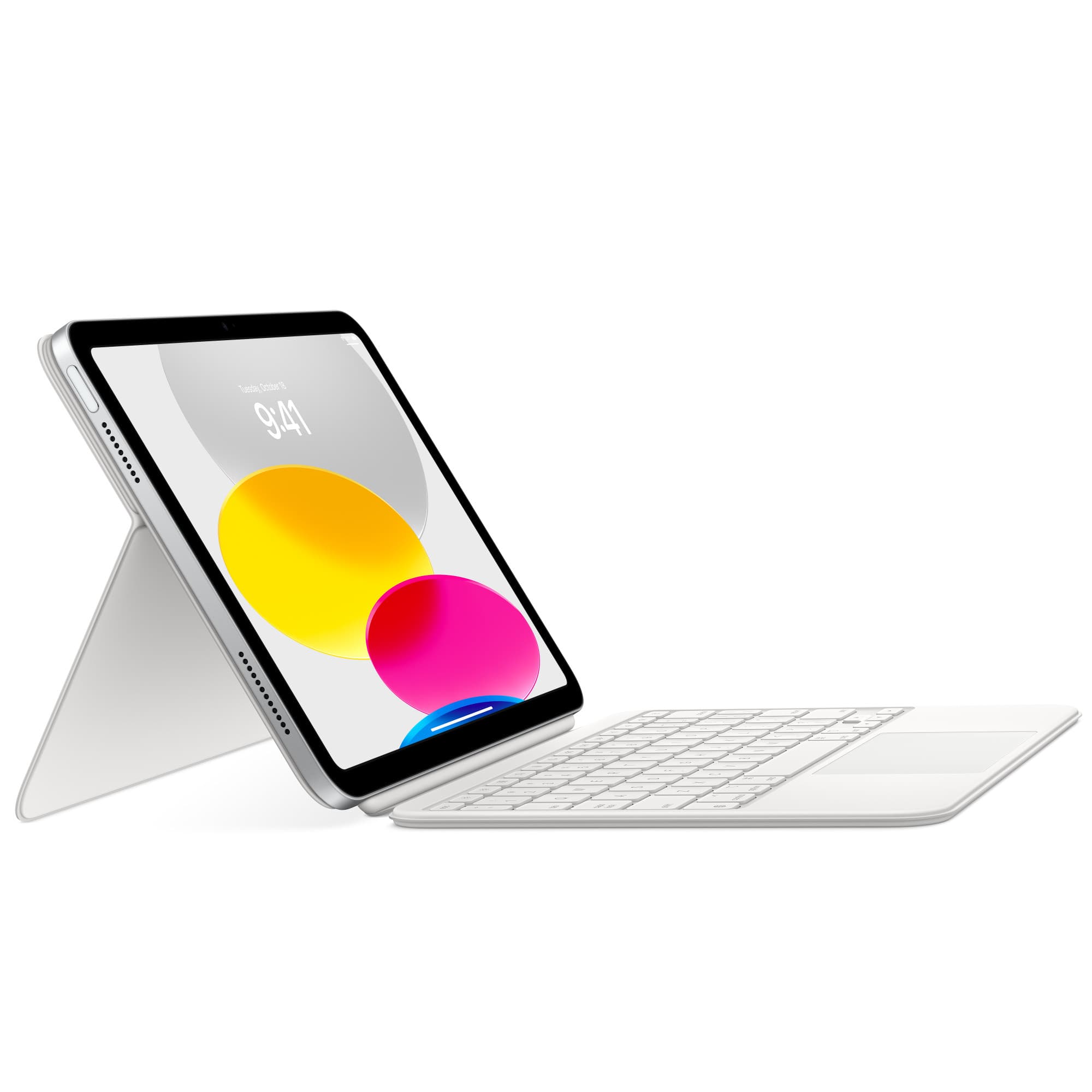iPad with the keyboard at an angle