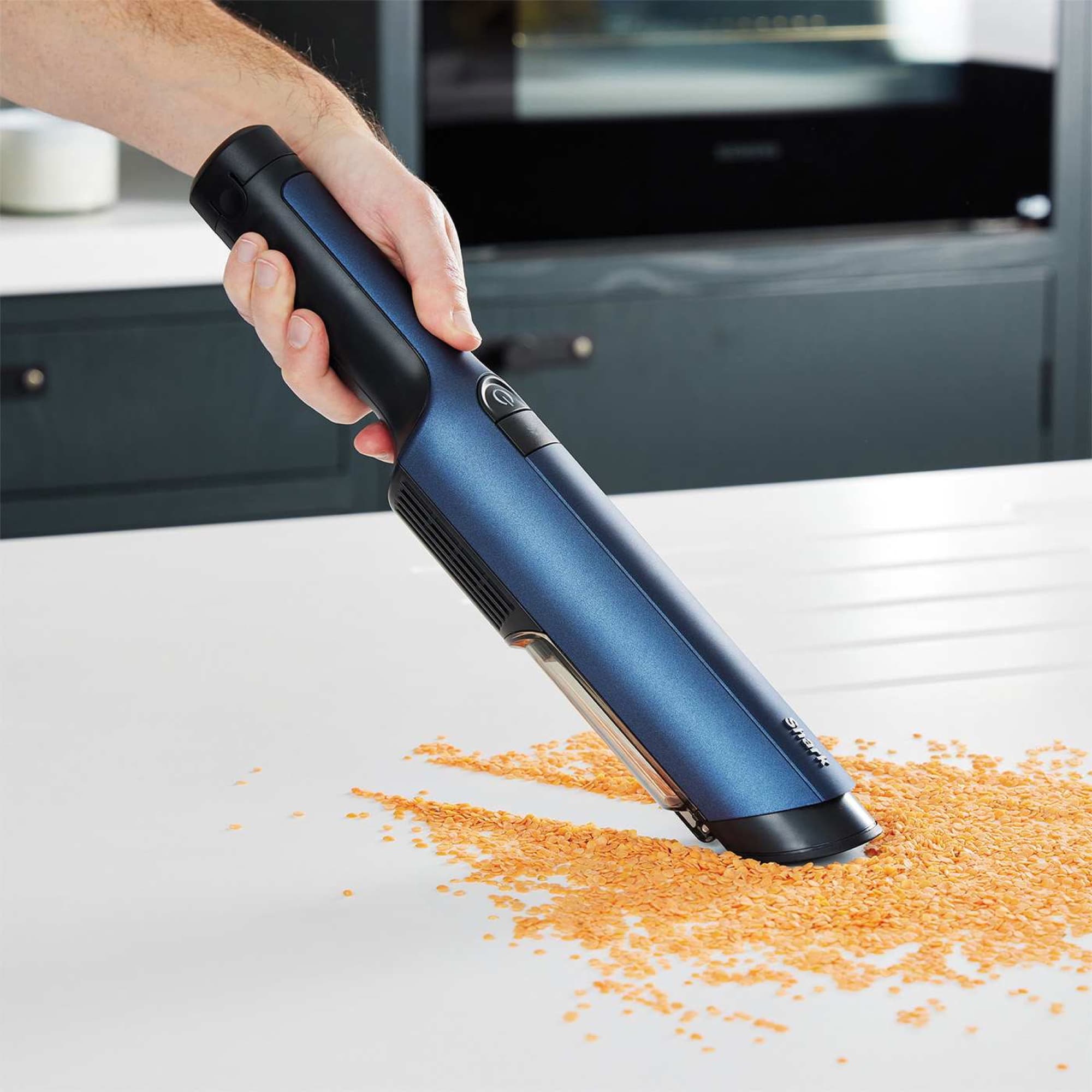 A spill vacuumed off the counter
