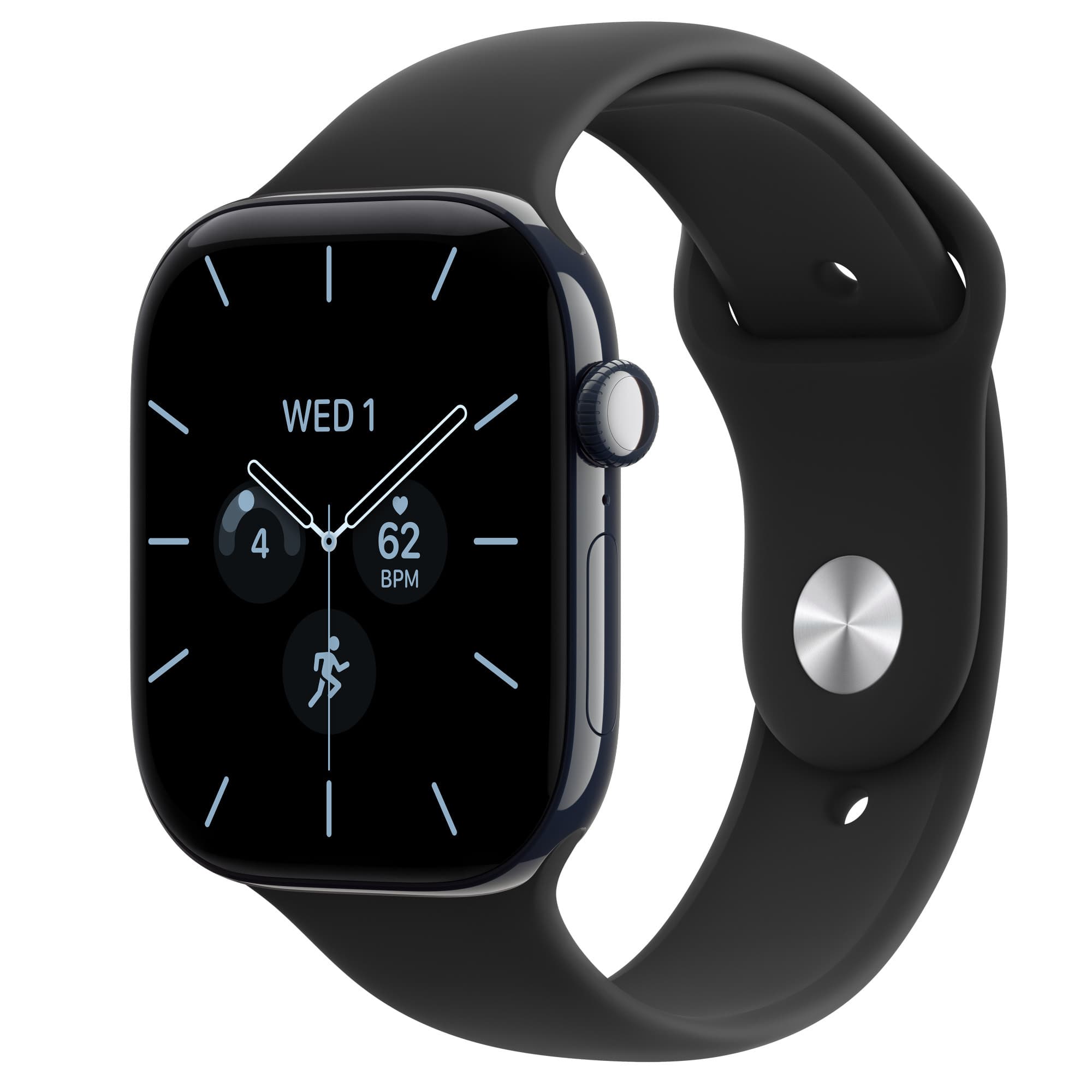 Apple Watch Series 12 in night blue ceramic with black Sport Band