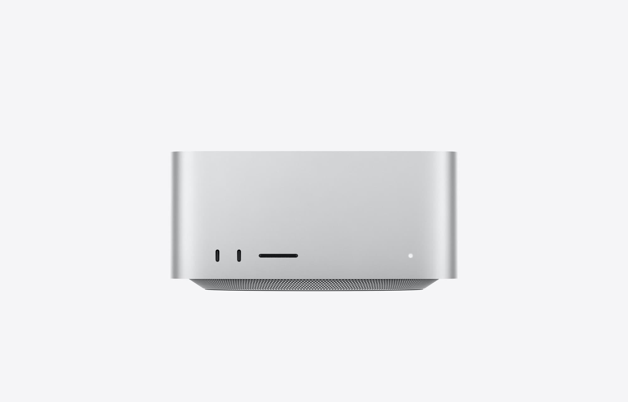 Mac Studio from the front with card slot