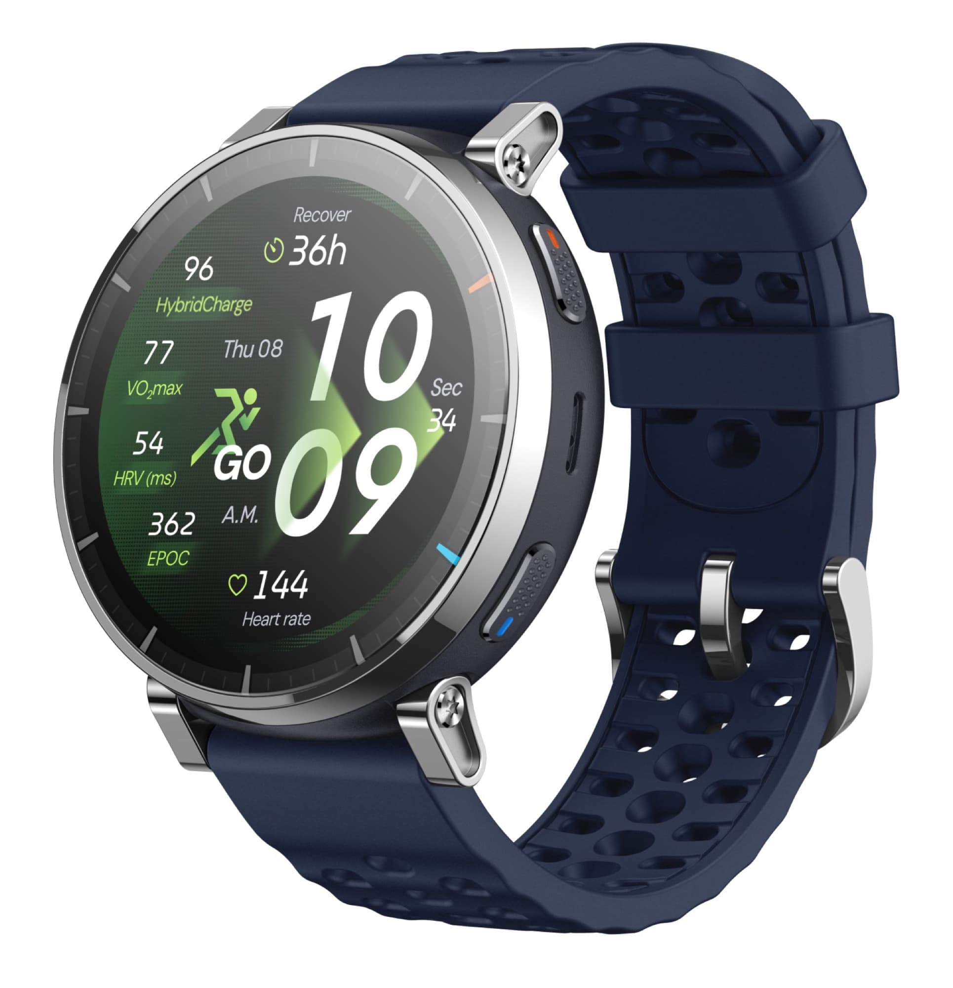 Amazfit Active 3 Premium with blue strap