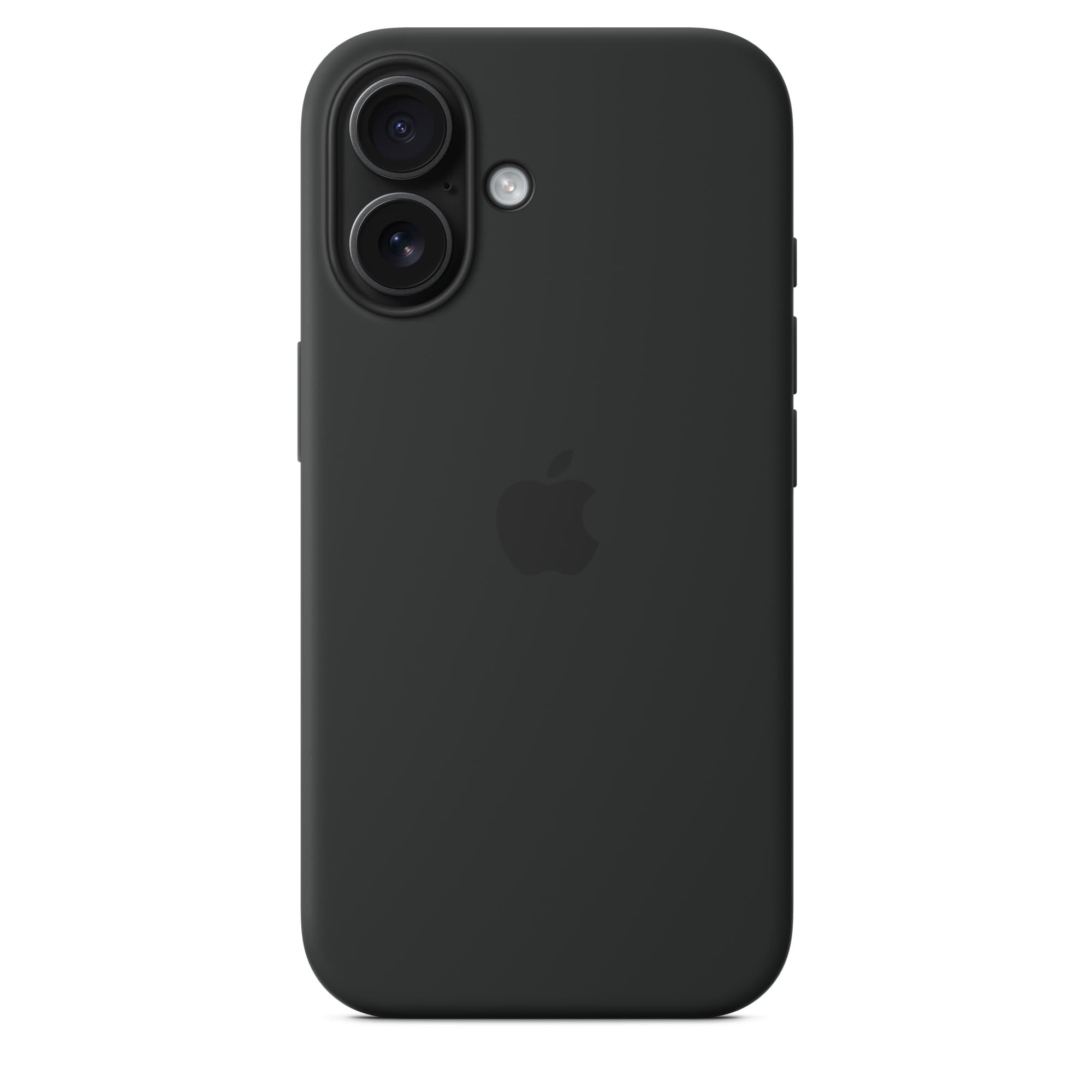 Silicone Case with MagSafe for iPhone 16 in black