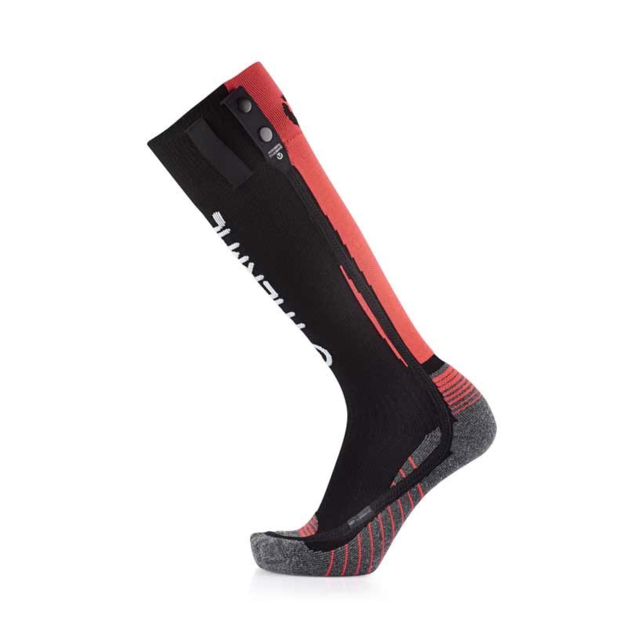 The heated sock from the side