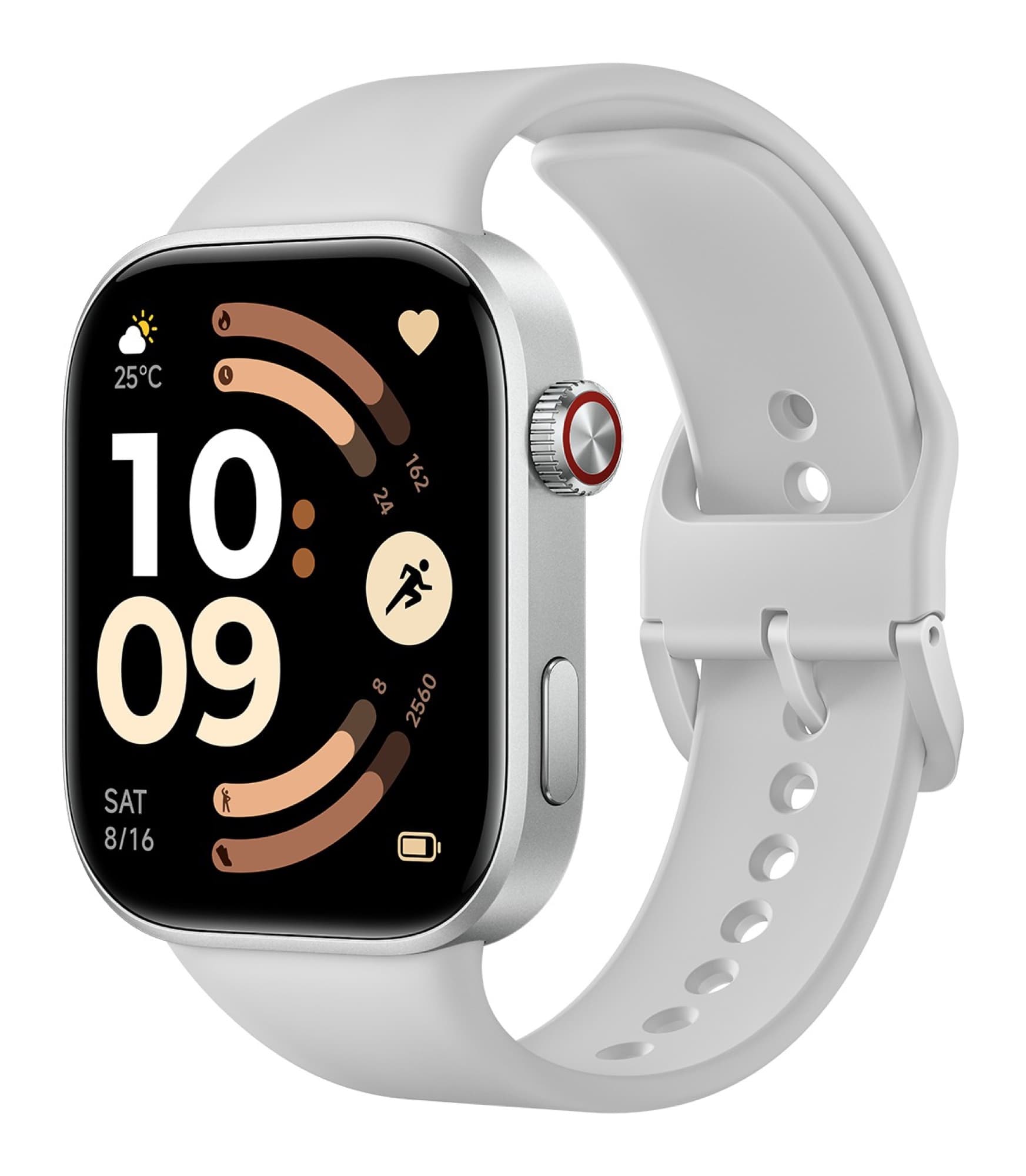 REDMI Watch 6 in Silver Gray with white strap